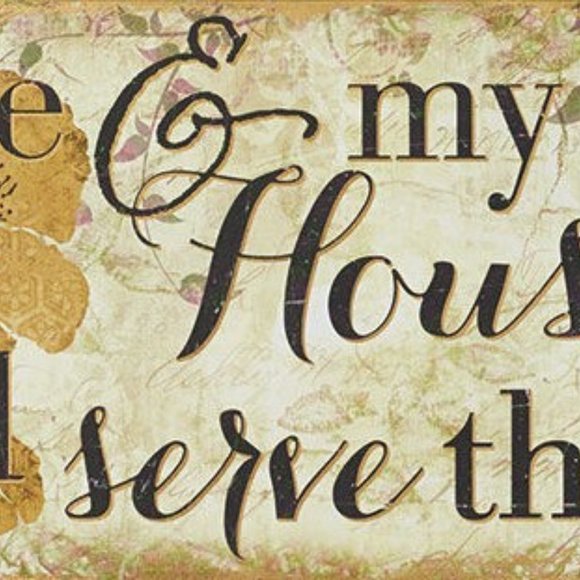 As for Me and My Household 20x6 Wall Art 60005 NEW - Picture 3 of 4